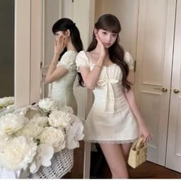 [Có Bigsize S-XXXXL] Áo Corset Tay Phồng Phối Nơ Ngực “Xô Thêu Hoa” Tiểu Thư Hàn Quốc Ananclothing 3
