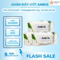 [Sỉ] 1 Thùng(32 Gói) Khăn Ướt Y Tế Anbeis Không Chứa Cồn An Toàn Cho Da Nhạy Cảm 1