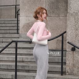 [ MỞ BÁN ] Áo Nữ Dài Tay Ôm Body Phối Màu Cổ Yếm Co Giãn Thời Trang BYJANE - 707 5