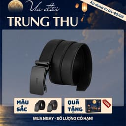 [4-25/9 TẶNG QUÀ TRUNG THU 599K] Mặt Thắt Lưng Nam Rời LECOS LD1 Dây Nịt Nam Khóa Tự Động Da Bò Thật Hợp Kim Sang Trọng 1