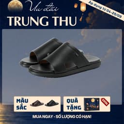 [4-25/9 TẶNG QUÀ TRUNG THU 599K] Dép Quai Bản Nam LECOS LG57 Da Microfiber Trẻ Trung Êm Nhẹ Khi Di Chuyển 1