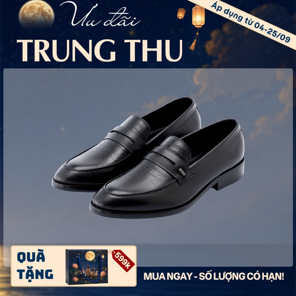 [4-25/9 TẶNG QUÀ TRUNG THU 599K] Giày Tây Nam LECOS LG12 Da Bò Thật Giữ Form Không Nhăn Gãy Da