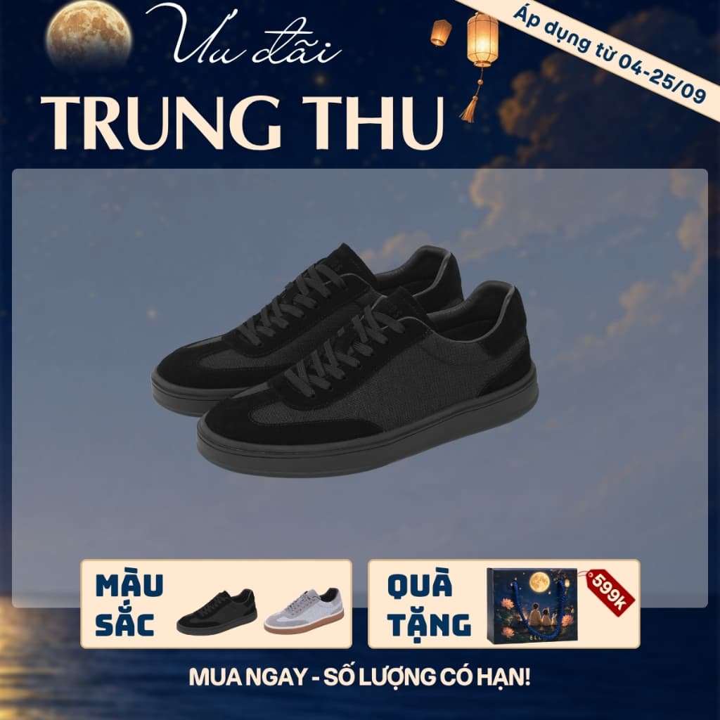 [4-25/9 TẶNG QUÀ TRUNG THU 599K] Giày Sneaker Nam LECOS LG18 Da Bò Thật Phong Cách Streetwear Năng Động