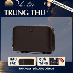 [4-25/9 TẶNG QUÀ TRUNG THU 599K] Ví Cầm Tay Nam LECOS LC13 Ví Clutch Kẹp Nách Nam Da Cao Cấp Chống Xước Chống Thấm Nước 1