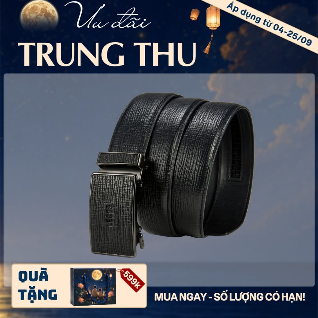[4-25/9 TẶNG QUÀ TRUNG THU 599K] Mặt Thắt Lưng Nam Rời LECOS LD15 Thắt Lưng Nam Da Bò Thật Da Bò Thật Tự Động Chống Gỉ