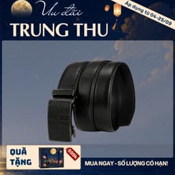[4-25/9 TẶNG QUÀ TRUNG THU 599K] Thắt Lưng Nam LECOS LD16 Da Bò Thật Bền Bỉ Tăng Nét Nam Tính Chỉn Chu 1
