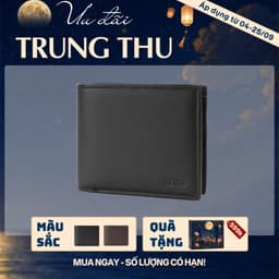 [4-25/9 TẶNG QUÀ TRUNG THU 599K] Ví Da Nam LECOS LV18 Da Bò Thật Nhiều Ngăn Thẻ Nhỏ Gọn Bỏ Túi 1