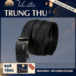 [4-25/9 TẶNG QUÀ TRUNG THU 599K] Thắt Lưng Nam LECOS LD20 Da Bò Thật May Viền Chống Bong Tróc Gãy Gập 1