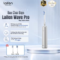 [Livestream] Bàn chải điện Laifen Wave Pro thân nhôm (LFTB02-A) Giảm Mảng Bám, Chống Nước IPX8, Bảo Hành 24 Tháng 1