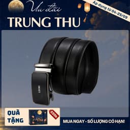 [4-25/9 TẶNG QUÀ TRUNG THU 599K] Thắt Lưng Nam LECOS LD26 Da Bò Thật Bền Bỉ Tăng Nét Nam Tính Chỉn Chu 1