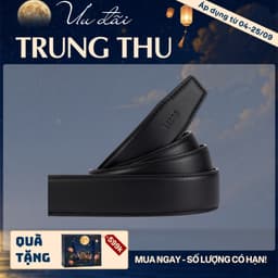 [4-25/9 TẶNG QUÀ TRUNG THU 599K] Dây Lưng Da Bò Không Đầu LECOS LDB3 Da Thật 2 Lớp May Viền Dẻo Dai Bản 3.5cm 1