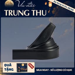 [4-25/9 TẶNG QUÀ TRUNG THU 599K] Dây Lưng Da Bò Không Đầu LECOS LDB17 Da Thật 2 Lớp May Viền Dẻo Dai Bản 3.5cm 1