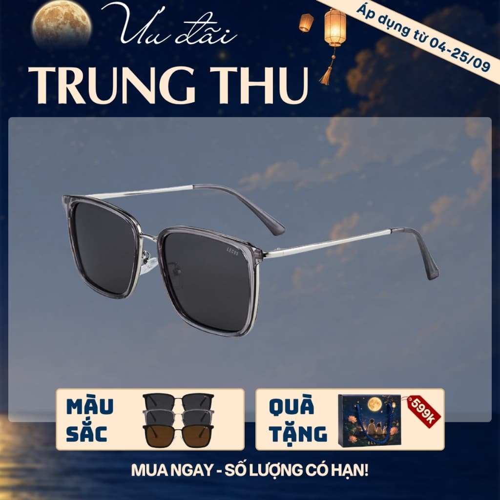 [4-25/9 TẶNG QUÀ TRUNG THU 599K] Kính Mắt Tròn Retro LECOS LK17 Chống Tia Uv400 Chống Chói đi Nắng