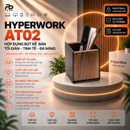 Cốc Đựng Bút HyperWork AT02 Chính Hãng – Phụ Kiện Decor Bàn Làm Việc Gọn Gàng 1