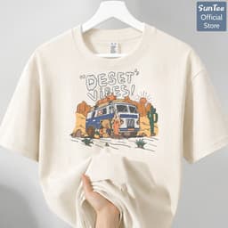 Áo thun nữ form vừa SUNTEE STFV267 phong cách basic in hình 167 vải cotton 250GSM cao cấp thoáng mát 1