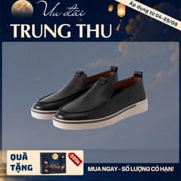 [4-25/9 TẶNG QUÀ TRUNG THU 599K] Giày Lười Nam LECOS LG45 Da Bò Thật Lót Êm Chống Mỏi Chân Gặp Đối Tác 1