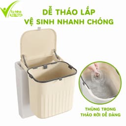 Thùng Rác Nhà Bếp Treo Cánh Tủ Bếp 12L Ngăn Mùi Dễ Tháo Lắp Chống Mùi Hôi GD352 5