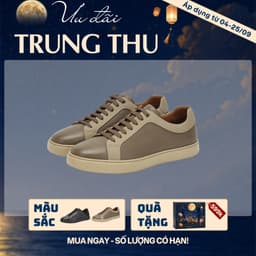 [4-25/9 TẶNG QUÀ TRUNG THU 599K] Giày Sneaker Nam LECOS LG28 Da Bò Thật Tôn Dáng Nam Tính đi Chơi 1