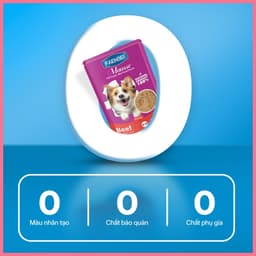 [HỎA TỐC] Thức ăn ướt cho chó dạng mềm mịn FAENBEI gói 130g, pate chó kết hợp giữa thịt và rau củ 6