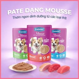 [HỎA TỐC] Thức ăn ướt cho chó dạng mềm mịn FAENBEI gói 130g, pate chó kết hợp giữa thịt và rau củ 2