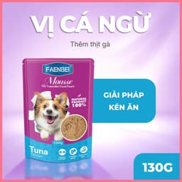 [HỎA TỐC] Thức ăn ướt cho chó dạng mềm mịn FAENBEI gói 130g, pate chó kết hợp giữa thịt và rau củ 9