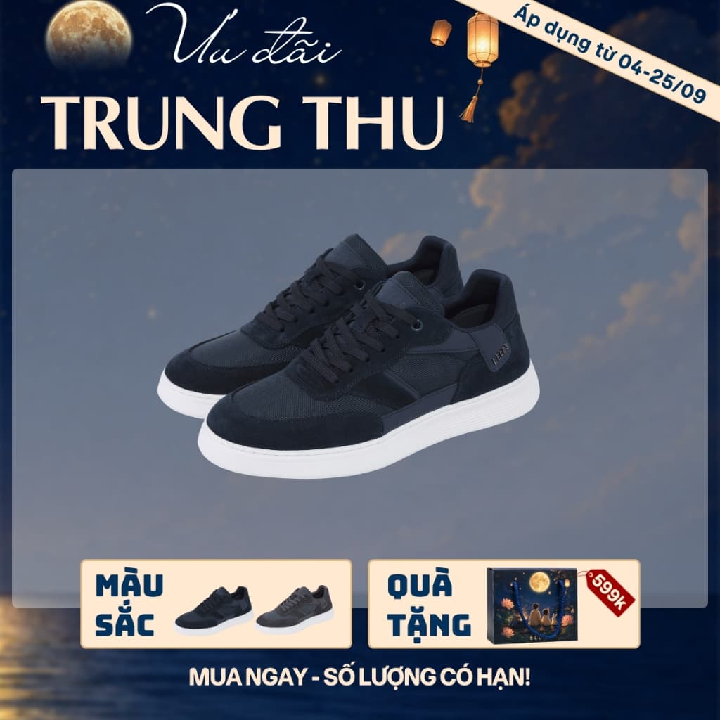 [4-25/9 TẶNG QUÀ TRUNG THU 599K] Giày Sneaker Nam LECOS LG30 Da Bò Thật Phong Cách Streetwear Năng Động