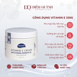 Kem dưỡng da mềm mịn REDWIN Vitamin E Cream 300g-330g Úc 7