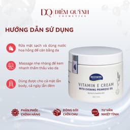 Kem dưỡng da mềm mịn REDWIN Vitamin E Cream 300g-330g Úc 8