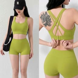 Bộ tập Gym, Yoga, Erobic cho nữ chất LuLu hàng Quảng Châu cao cấp BT900 6