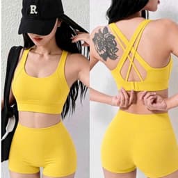 Bộ tập Gym, Yoga, Erobic cho nữ chất LuLu hàng Quảng Châu cao cấp BT900 8