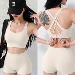 Bộ tập Gym, Yoga, Erobic cho nữ chất LuLu hàng Quảng Châu cao cấp BT900 3