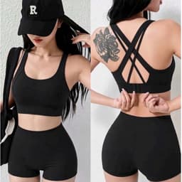 Bộ tập Gym, Yoga, Erobic cho nữ chất LuLu hàng Quảng Châu cao cấp BT900 4