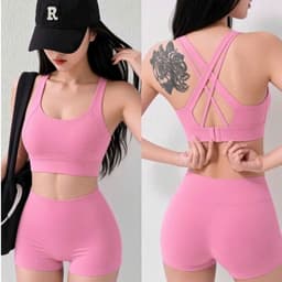 Bộ tập Gym, Yoga, Erobic cho nữ chất LuLu hàng Quảng Châu cao cấp BT900 9