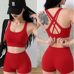 Bộ tập Gym, Yoga, Erobic cho nữ chất LuLu hàng Quảng Châu cao cấp BT900 7