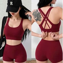 Bộ tập Gym, Yoga, Erobic cho nữ chất LuLu hàng Quảng Châu cao cấp BT900 1