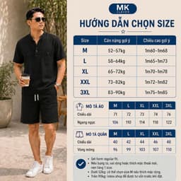 Combo 3 Món Set Bộ Đũi Cổ V + Quần Dài Cạp Chun MKCLEVER Thoáng Mát, Mặc Đi Chơi Đi Làm 2