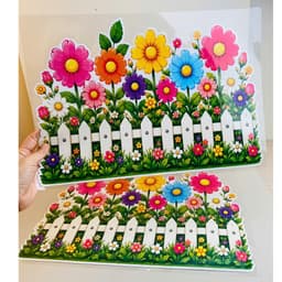 Hoa Chân Tường Mẫu 1 – Trang Trí Chân Tường Lớp Học Mầm Non Tiểu Học, Decor Lớp 4