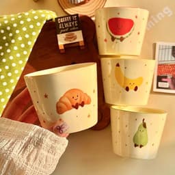 Ly/Cốc Sứ (Trụ) 3D Trái Cây, Bánh Ngọt Dễ Thương 3