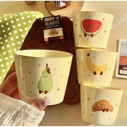 Ly/Cốc Sứ (Trụ) 3D Trái Cây, Bánh Ngọt Dễ Thương 6