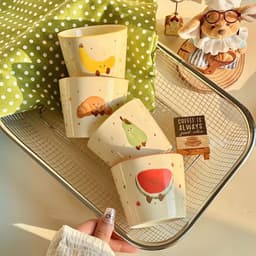 Ly/Cốc Sứ (Trụ) 3D Trái Cây, Bánh Ngọt Dễ Thương 5
