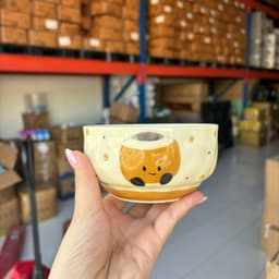 Chén Sứ Bầu 3D Trái Cây 4.7inch 12cm và Trụ 3D Hình Hoa 4.5inch 11cm 3