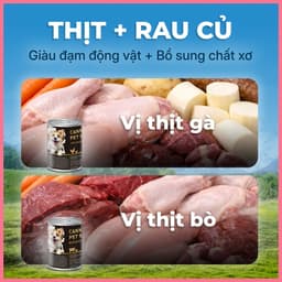 [2 Vị] Pate lon cho chó làm từ thịt và rau củ FAENBEI 375g 3