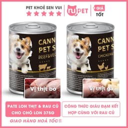[2 Vị] Pate lon cho chó làm từ thịt và rau củ FAENBEI 375g 1