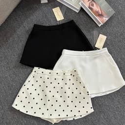 (Dmina) Chân váy ngắn dáng A chân váy nữ basic thanh lịch có quần bảo hộ dễ phối đồ Basic Skirt 1