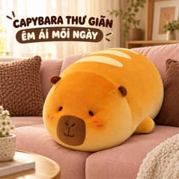 Gấu Bông Capybara Bánh Mì 50cm 70cm 100cm Siêu Mềm, Gối Ôm Capybara Dễ Thương Quà Tặng Cho Bé 2