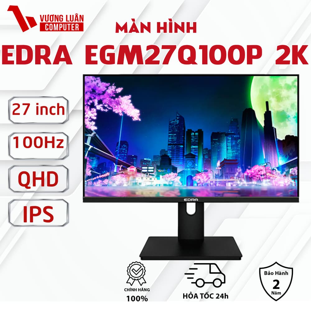 Màn hình EDRA EGM27Q100P 2K IPS (27 inch/QHD/100Hz/1ms) - Chính hãng