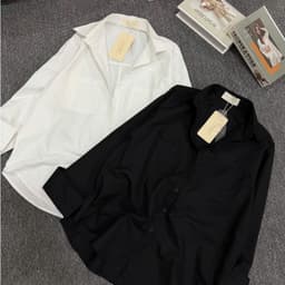 (Dmina) Áo Sơ Mi Nữ Oversize Shirt , áo sơmi form rộng basic dễ mặc dễ phối đồ chất vải nhập mát 1