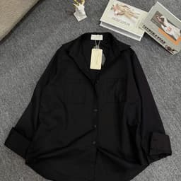 (Dmina) Áo Sơ Mi Nữ Oversize Shirt , áo sơmi form rộng basic dễ mặc dễ phối đồ chất vải nhập mát 7