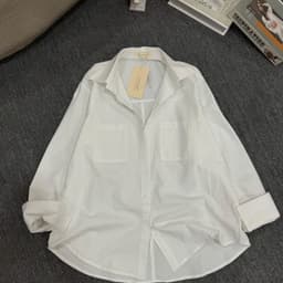 (Dmina) Áo Sơ Mi Nữ Oversize Shirt , áo sơmi form rộng basic dễ mặc dễ phối đồ chất vải nhập mát 6