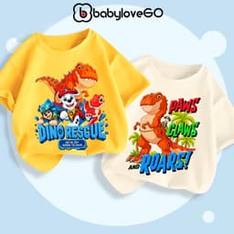 Áo thun cho bé trai BabyloveGO 2026 áo phông cho bé BabyloveGO in hoạt hình hottrend đáng yêu độc đáo 3